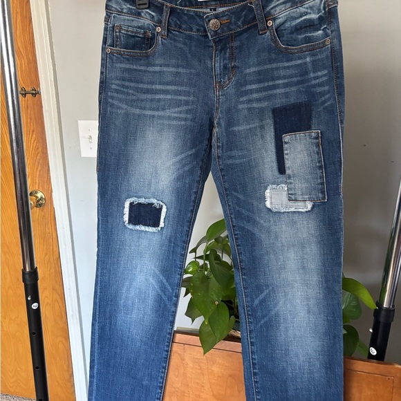 Sale CAbi Blue Boyfriend Jeans with Distressed Details - Picture 4 of 12